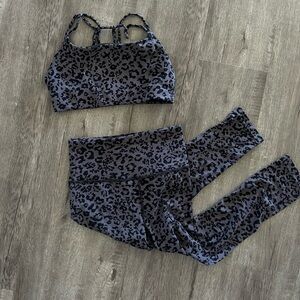 ATHLETA | Purple Leopard Print Set